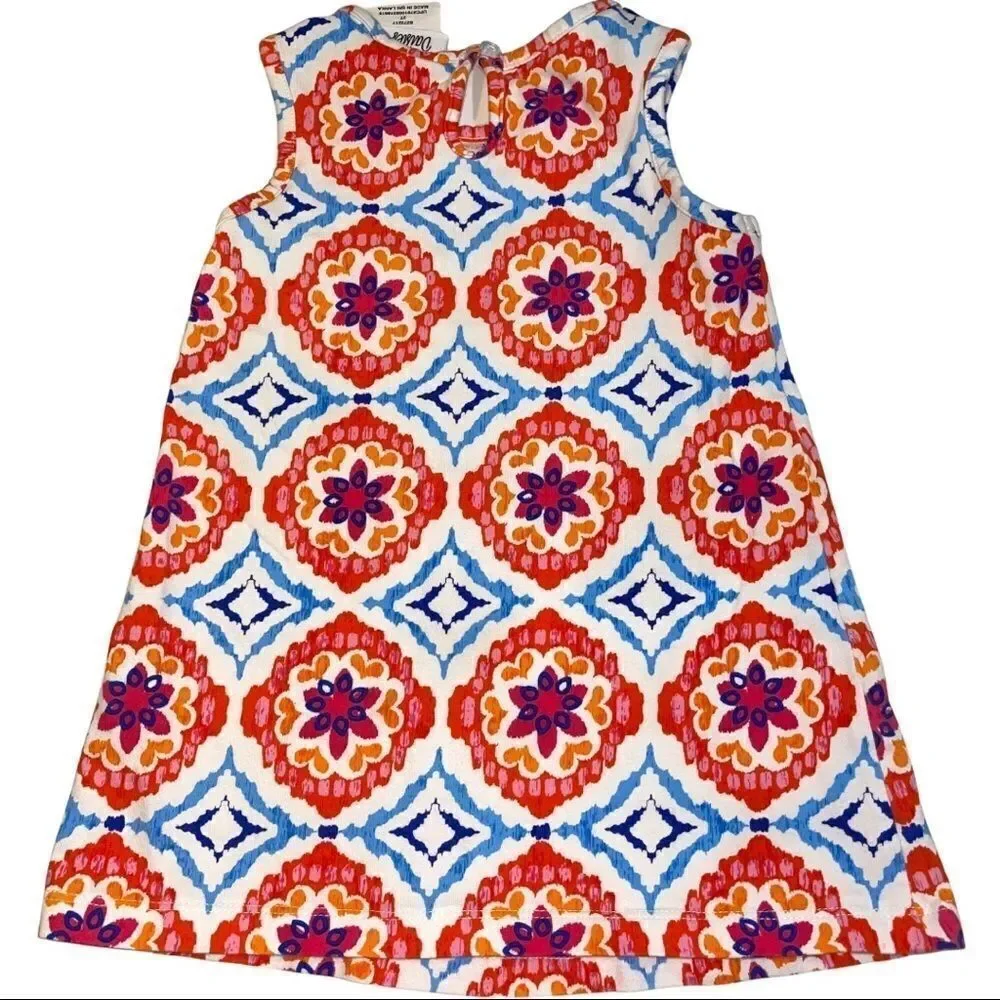 Counting Daisies‎ Geometric Pattern Sleeveless Dress